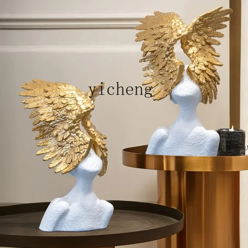 Resin Art Resin - زخرفة جناح ملاك بتصميم فني تجريدي