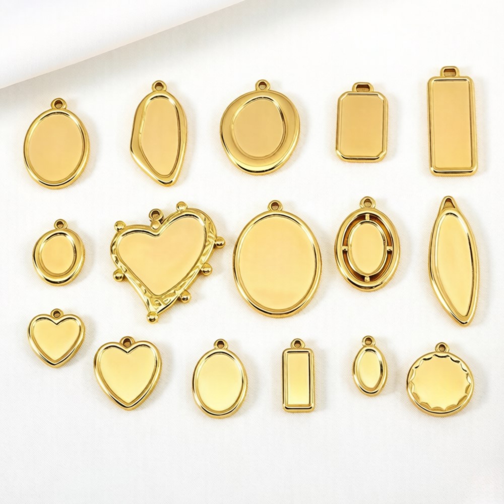 Bezels Pendant Resin - 5 قطع، قطعة واحدة، قواعد تعليقة