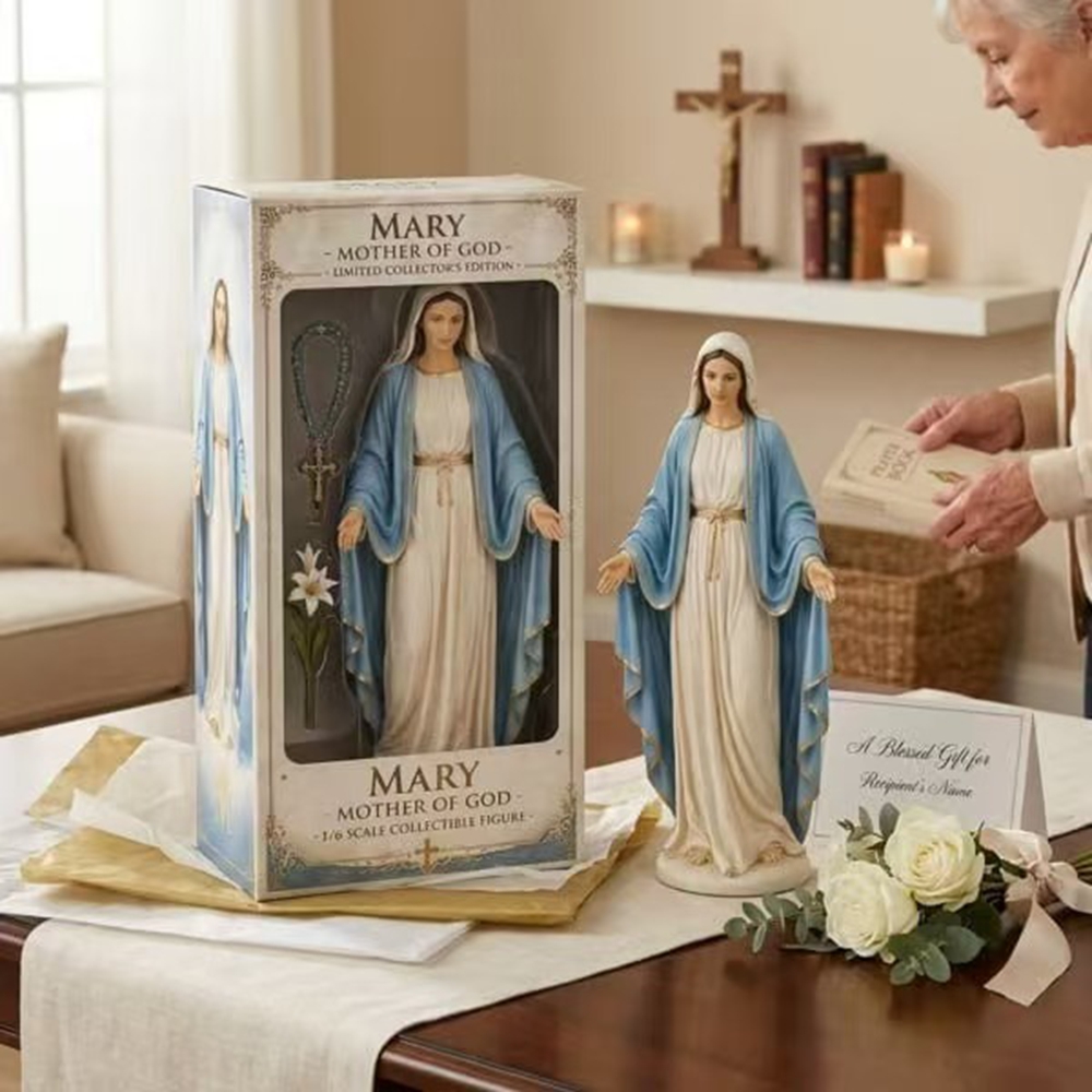 Resin Art Mary - تمثال مريم العذراء للديكور المنزلي، تمثال