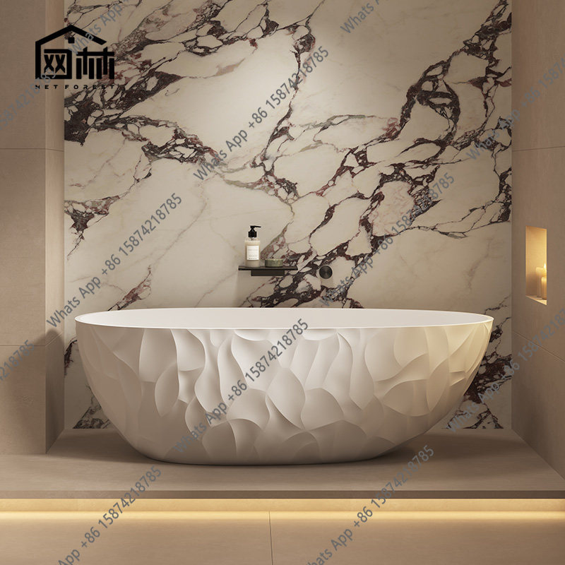 Resin Art Cube - حوض استحمام من الحجر الصناعي بتصميم