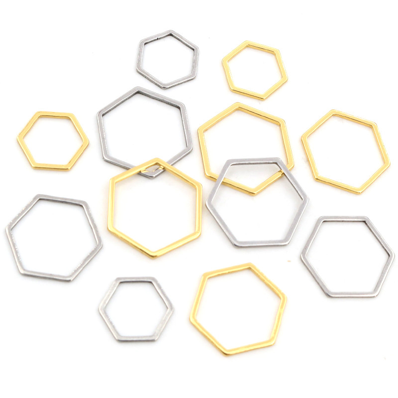 Bezels Pendant Resin - 20 قطعة 3 حجم مضلع سحر
