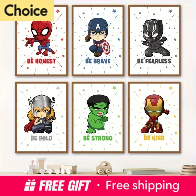 Resin Art Quotes - ملصقات فنية لأبطال خارقين مثل سبايدرمان،