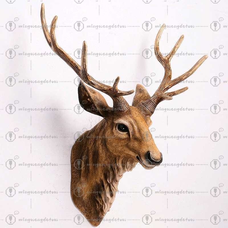 Resin Art Resin - رأس غزال صناعي 17 بوصة، ديكور