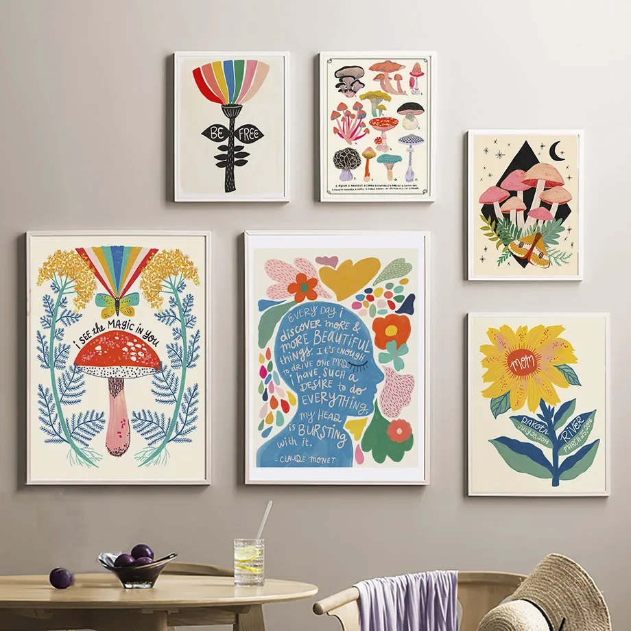 Resin Art Quotes - لوحات فنية جدارية تجريدية بنمط بوهو،