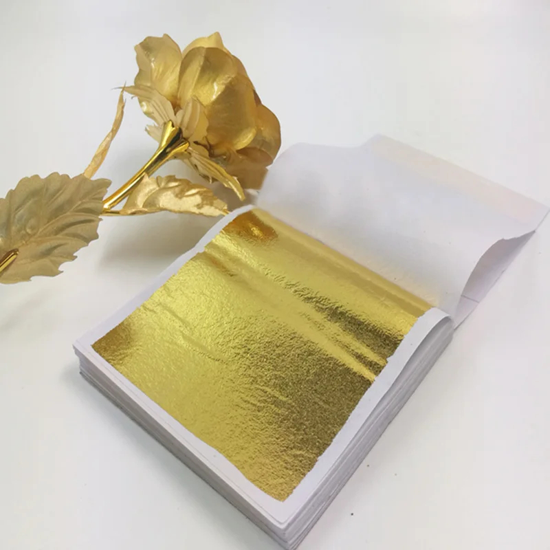100 قطعة من أوراق الذهب والفضة - مراجعة Gold Leaf Foil وسعره