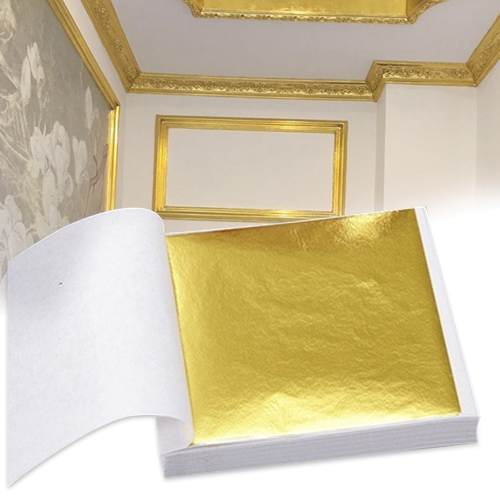 100 قطعة من أوراق الورق بتصميم - مراجعة Gold Leaf Foil وسعره