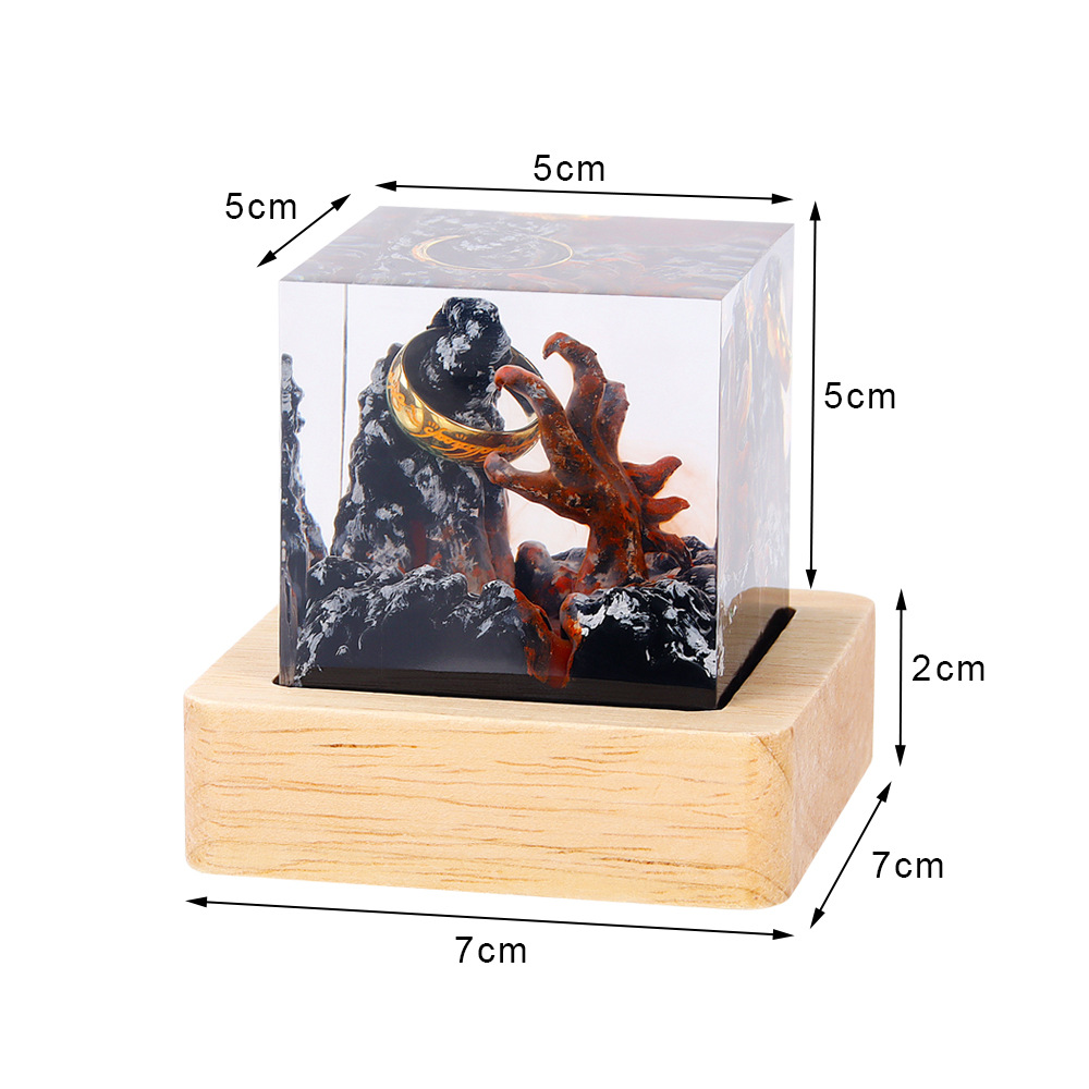 مصباح طاولة من الراتنج على شكل - مراجعة Resin Art Ring وسعره