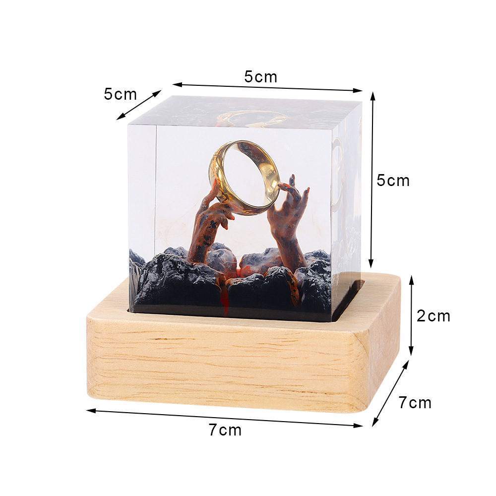 مصباح طاولة من الراتنج على شكل - مراجعة Resin Art Ring وسعره