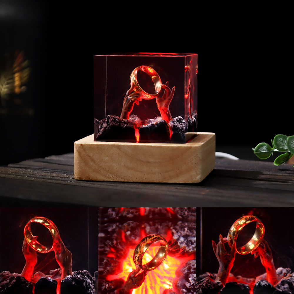مصباح طاولة من الراتنج على شكل - مراجعة Resin Art Ring وسعره