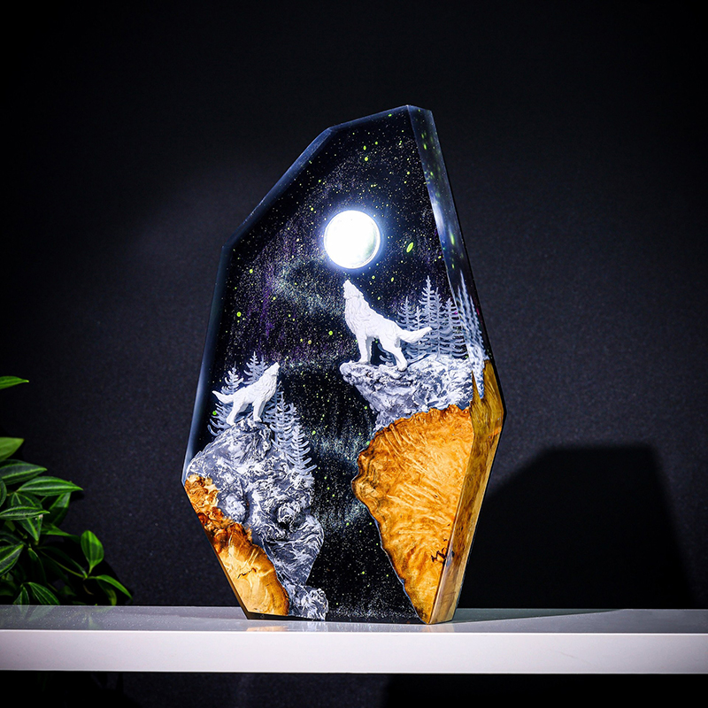 مصباح طاولة على شكل حيوانات طب - مراجعة Resin Art Resin وسعره