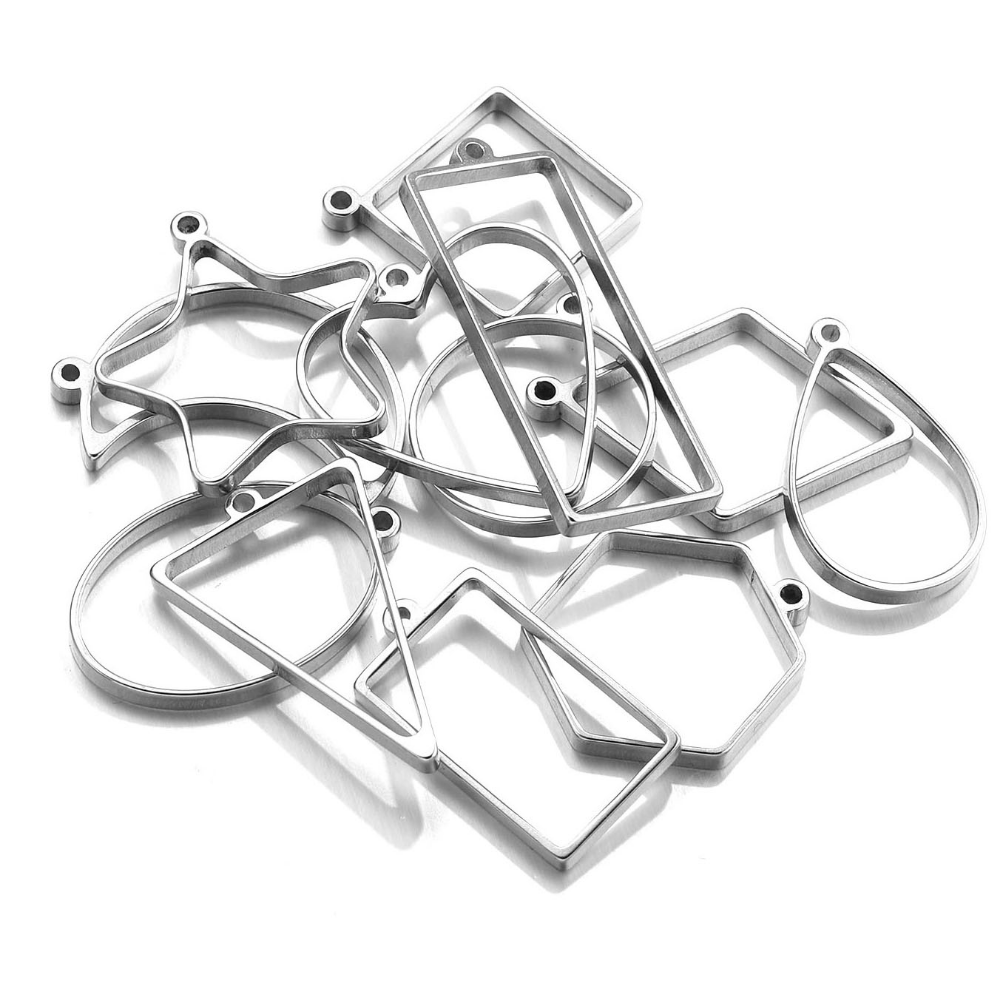 10 قطع الفولاذ المقاوم للصدأ ل - مراجعة Bezels Pendant Resin وسعره