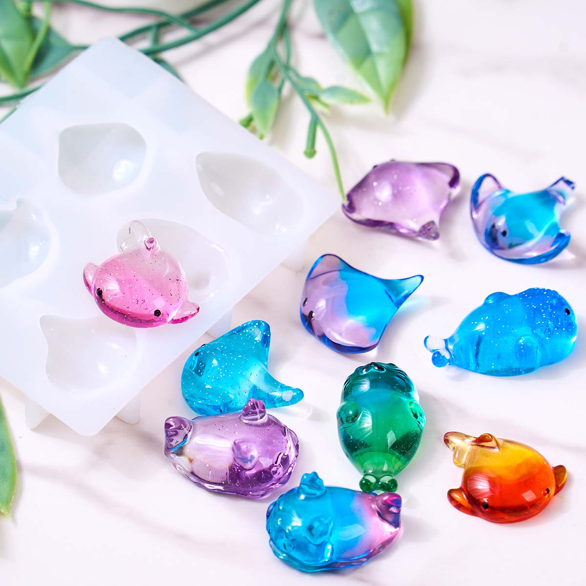 قالب سيليكون ثلاثي الأبعاد بتص - مراجعة Resin Art A Keychain وسعره