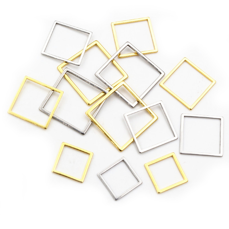 20 قطعة 3 حجم مربع سحر الذهب ا - مراجعة Bezels Pendant Resin وسعره