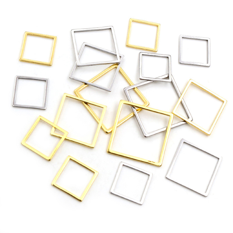 20 قطعة 3 حجم مربع سحر الذهب ا - مراجعة Bezels Pendant Resin وسعره
