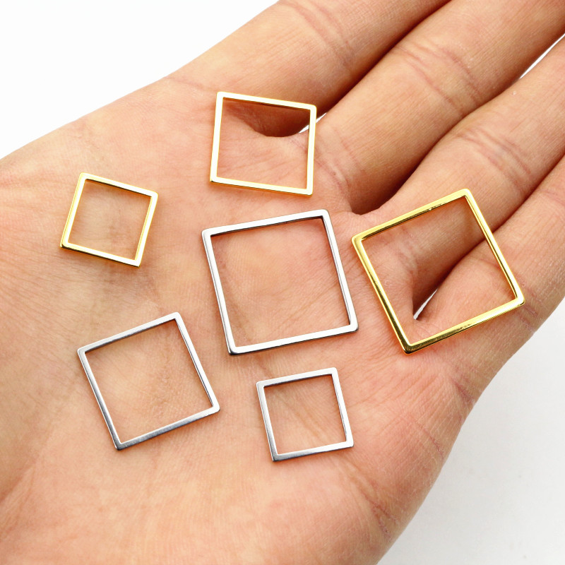 20 قطعة 3 حجم مربع سحر الذهب ا - مراجعة Bezels Pendant Resin وسعره
