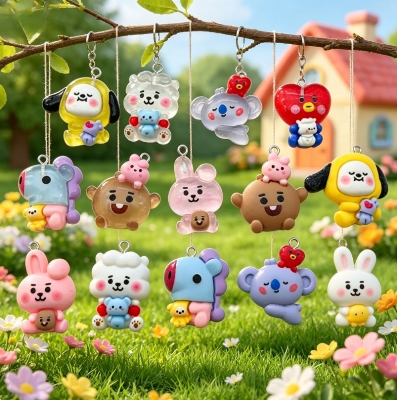 7 قطع من إكسسوارات BT21 الكرتو - مراجعة Resin Art Jewelry Kit وسعره