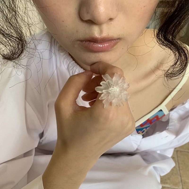 HUANZHI الأبيض الشفاف متجمد ال - مراجعة Resin Art Ring وسعره