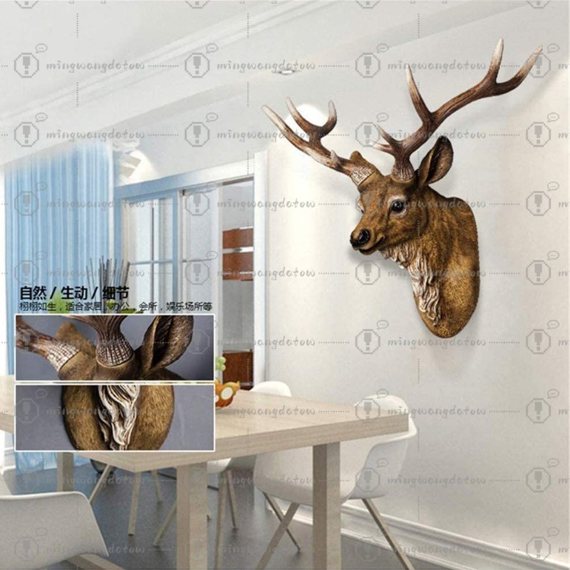 رأس غزال صناعي 17 بوصة، ديكور  - مراجعة Resin Art Resin وسعره