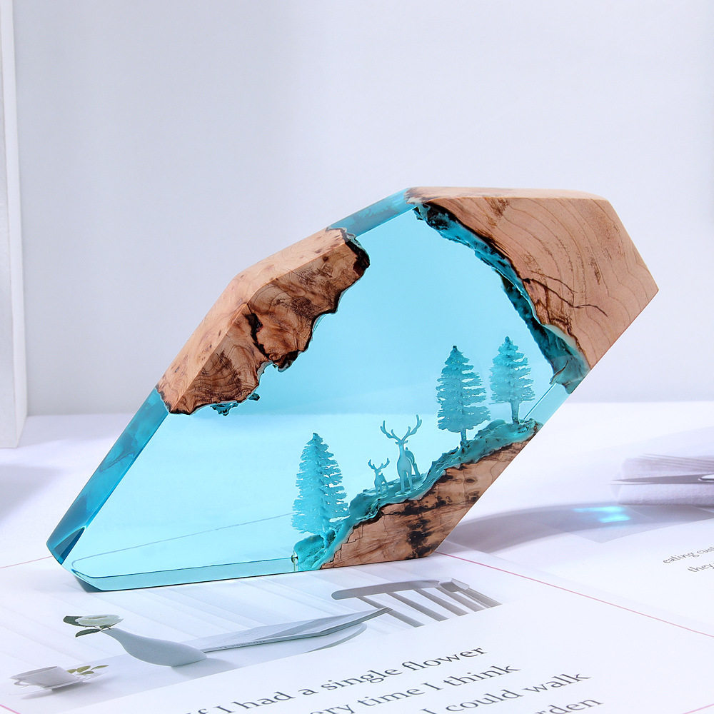 تحفة فنية مكتبية مضيئة مخصصة ب - مراجعة Resin Art Resin وسعره