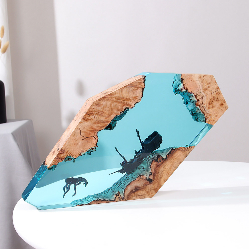 تحفة فنية مكتبية مضيئة مخصصة ب - مراجعة Resin Art Resin وسعره